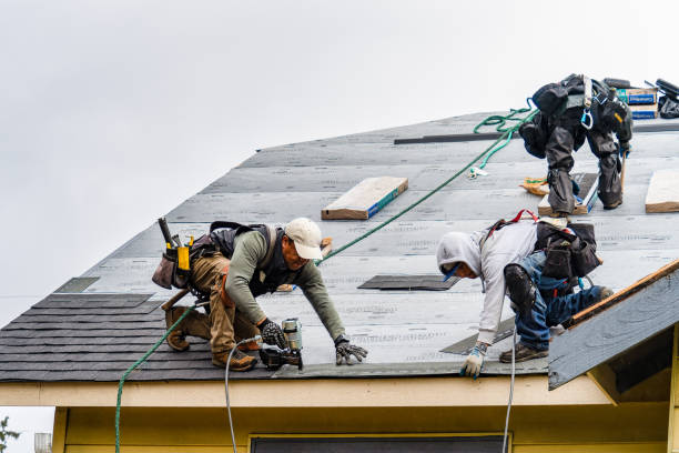 Professional Gutter Installation technician working in Lorane, PA